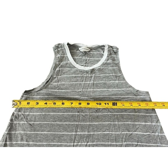 Club Monaco Tank Top Womens Gray Stripe Casual Crew Neck Sleeveless - Picture 4 of 6